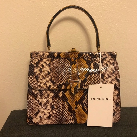 ANINE BING Ruby Bag - Python Print - Picture 1 of 4